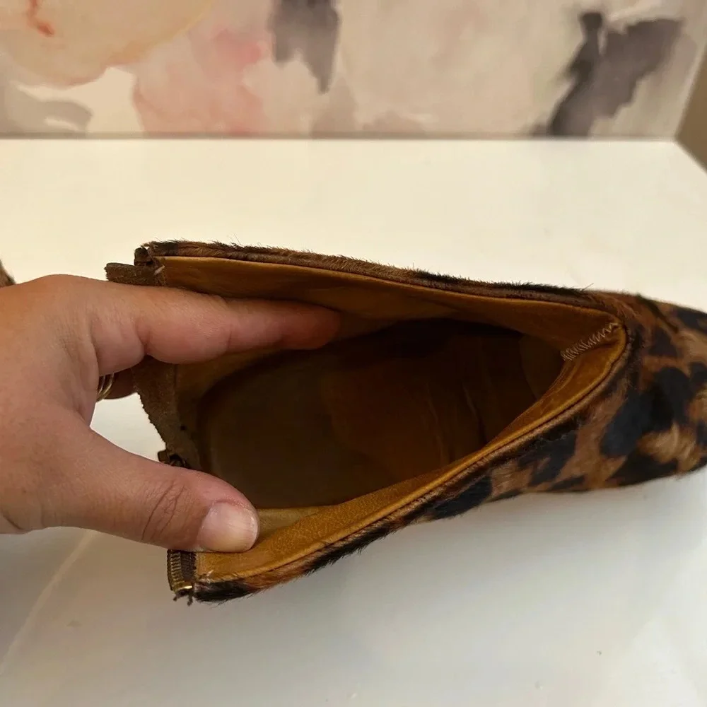 ! BEAU COOPS genuine hide hair animal print booties boots